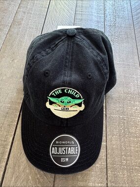 Bioworld The Child Embroidered Black Adjustable Dad Hat